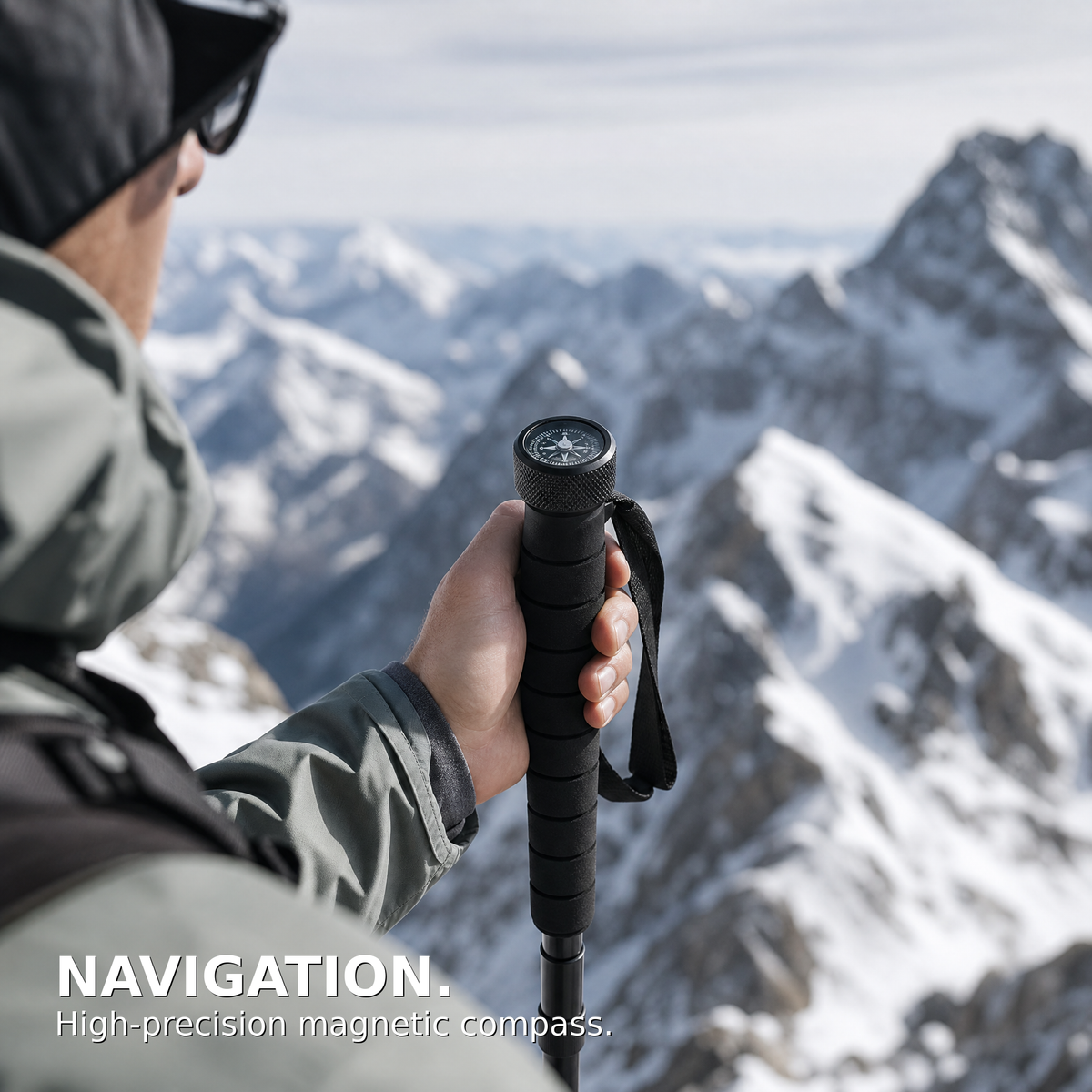 Multi-Tool Aluminum Trekking Pole | Adjustable & Foldable