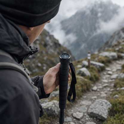 Summit Pole™ Survival Multi-Tool Hiking Trekking Pole – Ultralight Adjustable Aluminum Hiking & Camping Walking Stick with Fire Starter